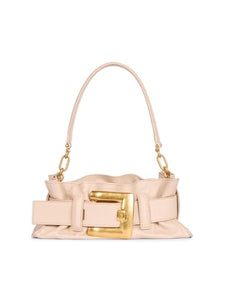 Balmain, Anthem Mini Leather Shoulder Bag, Beige
