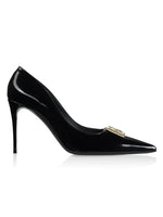Load image into Gallery viewer, Dolce&amp;Gabbana, 90MM DG Logo Leather Pumps, 36 (6), Black
