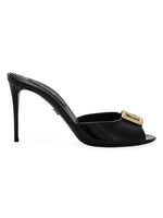 Load image into Gallery viewer, Dolce&amp;Gabbana, 90MM Leather Logo Mules, 36 (6), Black

