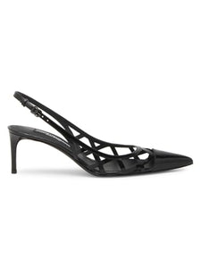 Dolce&Gabbana, Lollo 60MM Leather Slingback Pumps, 37 (7), Nero