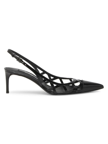 Dolce&Gabbana, Lollo 60MM Leather Slingback Pumps, 37 (7), Nero