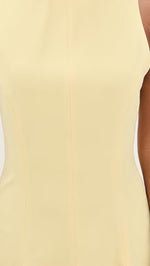 Load image into Gallery viewer, alice + olivia Women&#39;s Isabelle Seamed Flare Mini Dress, Butter, Yellow, 8
