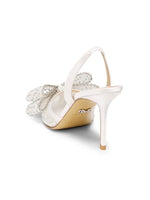 Load image into Gallery viewer, Mach &amp; Mach, Le Cadeau 85MM Hotfix Bow Slingback Pumps, 37 (7), White
