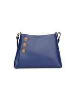 Load image into Gallery viewer, Balmain, Embleme Leather Shoulder Bag, Bleu Nuit
