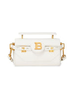 Load image into Gallery viewer, Balmain, B-Buzz Grained Leather Top Handle Bag, Blanc
