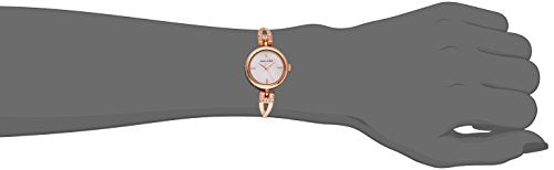 Anne Klein Women's Premium Crystal Accented Rose Gold-Tone Watch and Bracelet Set