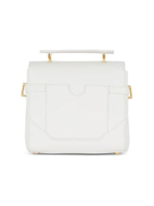 Balmain, B Buzz 23 Grained Leather Top Handle Bag, Blanc