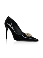 Load image into Gallery viewer, Dolce&amp;Gabbana, 90MM DG Logo Leather Pumps, 36 (6), Black
