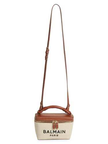 Balmain, B-Army Canvas & Logo Vanity Case, Naturel