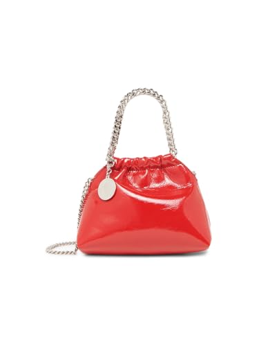 Stella McCartney, Mini Falabella Crinkled Patent Drawstring Tote Bag, Red