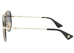 Load image into Gallery viewer, Gucci Womens Polarized UV Protection Aviator Sunglasses Gold O/S
