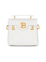 Load image into Gallery viewer, Balmain, B Buzz 23 Grained Leather Top Handle Bag, Blanc
