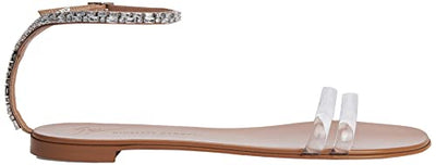 Giuseppe Zanotti, Agathe Plexi Flats, 9, Silver