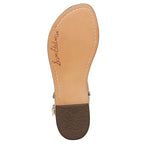Load image into Gallery viewer, Sam Edelman Women&#39;s Gigi Flat Sandal, Amber Gold Leather, 9

