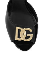 Load image into Gallery viewer, Dolce&amp;Gabbana, 90MM Leather Logo Mules, 36 (6), Black
