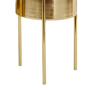 Deco 79 Metal Indoor Outdoor Planter Large Planter Pot with Removable Stand, Set of 3 Planters 18", 14", 12"H, Gold