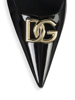 Load image into Gallery viewer, Dolce&amp;Gabbana, 90MM DG Logo Leather Pumps, 36 (6), Black
