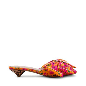 Betsey Johnson Women's Aylah Heeled Sandal, Orange Multi, 7