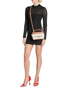 Balmain, B-Army Canvas & Logo Vanity Case, Naturel