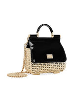 Load image into Gallery viewer, Dolce&amp;Gabbana, Mini Sicily Leather Box Bag, Black Gold
