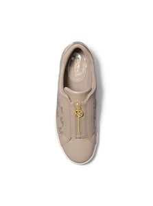 Michael Kors Women's Keaton Zip Slip On Sneaker, Birch, 8