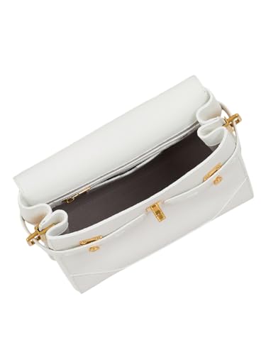 Balmain, B Buzz 23 Grained Leather Top Handle Bag, Blanc