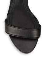 Load image into Gallery viewer, Dolce&amp;Gabbana, Sculpted-Heel Baroque DG Leather Sandals, 39.5 (9.5), Black
