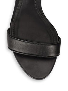 Dolce&Gabbana, Sculpted-Heel Baroque DG Leather Sandals, 39.5 (9.5), Black