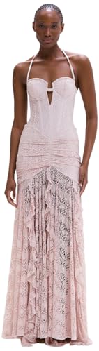 PATBO, Seashell Lycra Gown, S, Beige