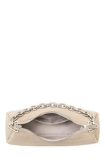 Load image into Gallery viewer, kate spade new york Grace Fine Grain Leather Chain Shoulder, Glitter Suede Silver
