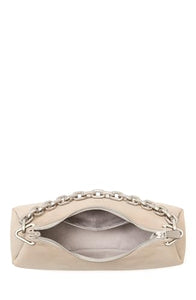 kate spade new york Grace Fine Grain Leather Chain Shoulder, Glitter Suede Silver