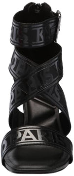 Load image into Gallery viewer, Karl Lagerfeld Paris Women's Careliz Everyday Strappy Sandal Heeled, Black, 9
