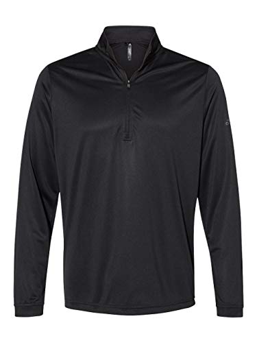 adidas Mens Lightweight Quarter-Zip Pullover (A401) - Black, X-Large