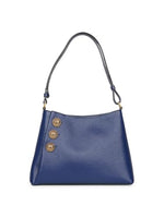 Load image into Gallery viewer, Balmain, Embleme Leather Shoulder Bag, Bleu Nuit
