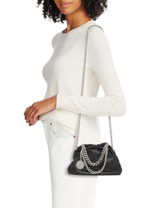 Stella McCartney, Mini Eco Shaggy Deer Drawstring Top Handle Bag, Black