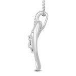 Load image into Gallery viewer, Amazon Essentials womens Sterling Silver Diamond 3 Stone Heart Pendant Necklace (1/4 cttw), 18&quot; (previously Amazon Collection)
