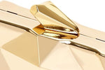 Load image into Gallery viewer, WIOLETA Geometric Evening Clutch - Metallic Gold Bags for Wedding, Party &amp; Formal Evening
