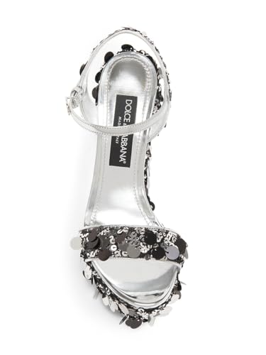 Dolce&Gabbana, Paillettes 140MM Platform Sandals, 35 (5), Multi