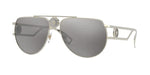 Load image into Gallery viewer, Versace VE2225 12526G 60MM Pale Gold/Light Grey Mirror Silver 80 Pilot Sunglasses for Men +Bundle with Accessory Eyewear Kit
