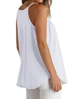 Load image into Gallery viewer, Mywinway Womens Halter Tank Tops 2025 Spring Summer Beach Sleeveless Pleated Vest Shirts Causal Cute Blouses Basic Vest Tops, White, L
