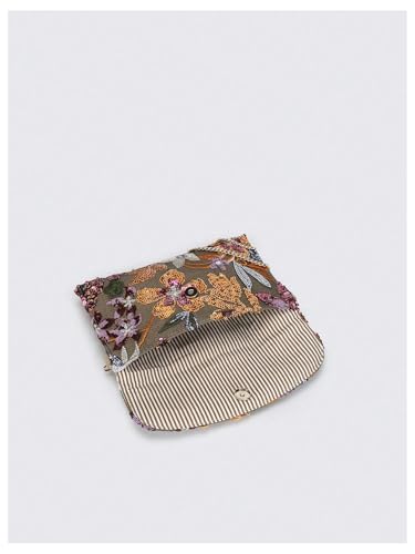 SweatyRocks Women's Sequin Floral Crossbody Purses Chain Flap Elegant Evening Bags Multicolor One Size