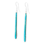 Load image into Gallery viewer, Turquoise Earrings 925 Sterling Silver &amp; Genuine Gemstones (Choose Color) (Turquoise)
