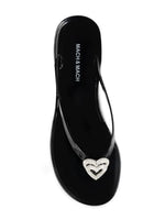 Load image into Gallery viewer, Mach &amp; Mach, Double Heart Flip-Flops, 41 (11), Black
