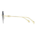 Load image into Gallery viewer, BOLON Women Lady Elegant Titanium Rimless Irregular Diamond-cut Oversized Trendy Sunglasses BL7191 Nolita 59mm, Exclusive Eyewear Brand of EssilorLuxottica
