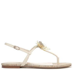 Sam Edelman Women's Eden Flat Sandal, Modern Ivory, 9