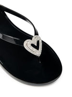 Load image into Gallery viewer, Mach &amp; Mach, Double Heart Flip-Flops, 41 (11), Black
