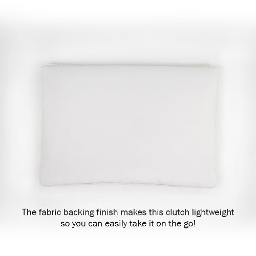 Pretty Robes BRIDE Clutch Purse for Wedding Day and Bachelorette Party, Bridal Purse, Gifts for Bride To Be (Silver)
