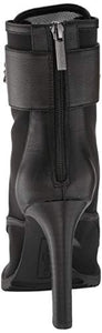 Karl Lagerfeld Paris Women's Blayze Peep Toe Heeled Fashion Bootie with Stud Embellishments Ankle Boot, Black, 8.5