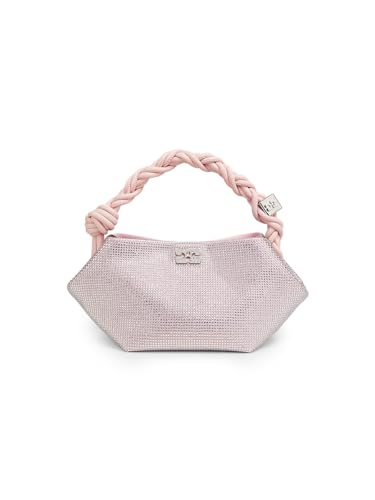 Ganni, Mini Bou Strass-Embellished Top Handle Bag, Chalk Pink