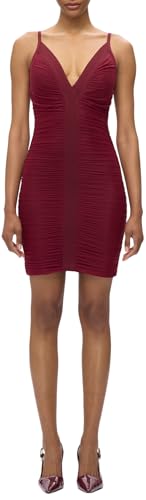 Load image into Gallery viewer, Hervé Léger, The Andrea Dress, S, Dark Red
